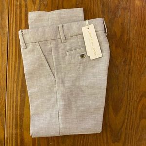 Janie and Jack light grey linen dress pants